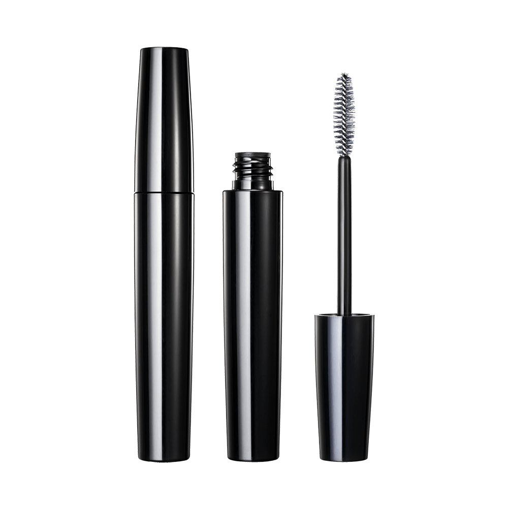 Galvanisering lyst sølv 4ML liten kapasitet rett rund plastflaske mascara tube HM1176